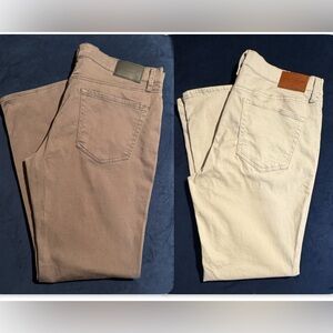 Lucky Brand Men's 121 Slim Straight Jeans Pants in Raven/ Beige  Red 36X32